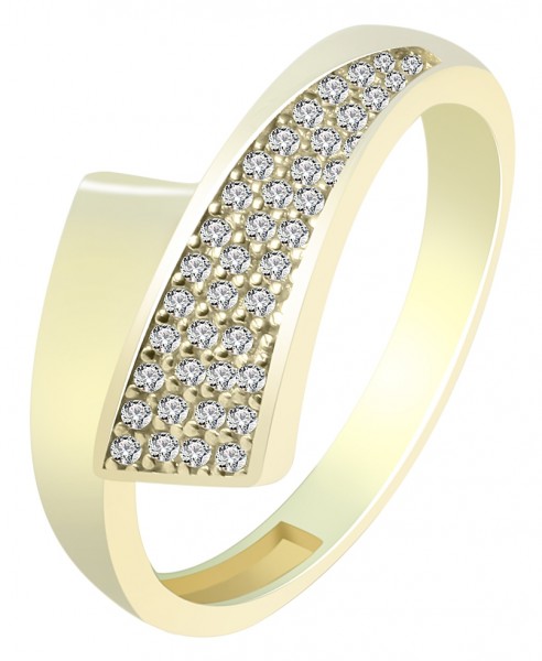 333/- Gold Ring "Clea" mit Zirkoniabesatz, Gelbgold, 8 Karat